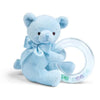 Bearington Baby Collection | Polky Blue Teddy Shaker Rattle